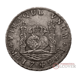 FELIPE V 8 Reales 1742 Columnario México EBC-