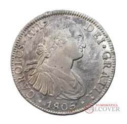 CARLOS IV 8 Reales 1805 México TH - MBC+
