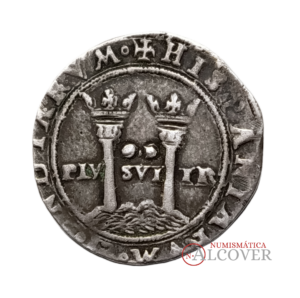 CARLOS Y JUANA 2 Reales Méjico L-M (1548-1556) MBC