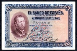 ESPAÑA 25 Pesetas 1926 San Francisco Javier EBC