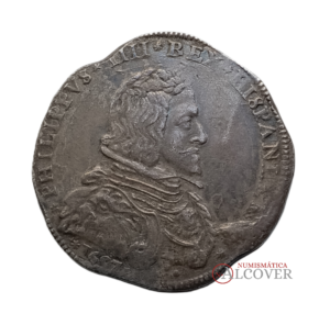 FELIPE IV 1 Ducatón 1657 Milán MBC+