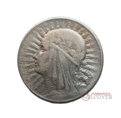 POLONIA 5 Zlotych 1932 Reina Jadwiga plata