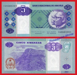 ANGOLA 5 Kwanzas 2010 Pick 144b  SC