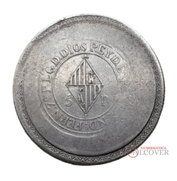 FERNANDO VII 5 Pesetas 1823 Baleares EYND - BC