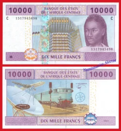 CHAD Estados de África central 10000 francos 2002 (2019) Pick Nuevo SC