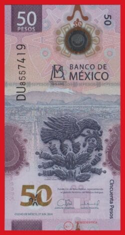 MÉJICO MÉXICO 50 Pesos 2024 Fundación de Tenochtitlán Pick Nuevo SC