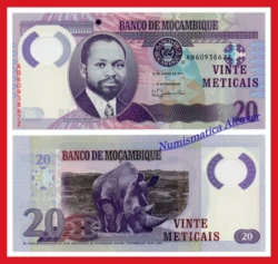 MOZAMBIQUE 20 Meticais 2017 Polímero Pick 149b SC