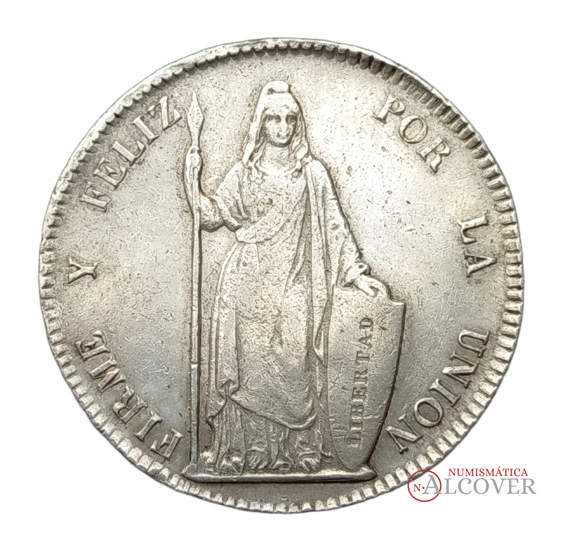 PERÚ República 8 reales 1848 Lima MB KM# 142 MBC+/EBC-