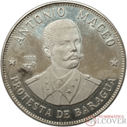 CUBA Segunda República 20 Pesos 1977 Antonio Maceo KM# 40 PROOF
