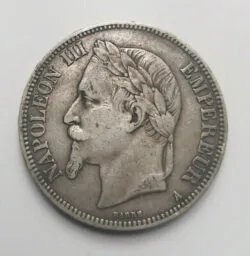 FRANCIA Napoleón III 5 Francos 1868 Paris