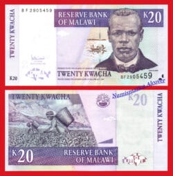 MALAWI 20 Kwacha 2007 Pick 52c  SC / UNC