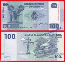 CONGO 100 Francs francos 2007 Hotel des Monnaies Pick 98a SC  /  UNC