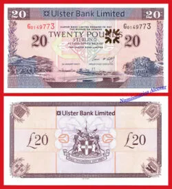 NORTHERN IRELAND ULSTER BANK 20 Pounds libras 2007 Pick 342a SC / UNC