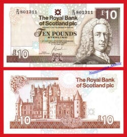 ESCOCIA ROYAL BANK OF SCOTLAND 10 Pounds Libras 2001 Pick 353b  SC / UNC