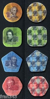 TRANSNISTRIA  NEW SET plastic money 1 3 5 10 Rubles 2014  UNC / SC