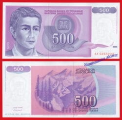 YUGOSLAVIA 500 Dinara 1992 Pick 113  SC / UNC