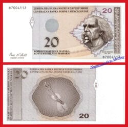BOSNIA HERZEGOVINA 20 Convertible maraka 1998 Pick 66  SC