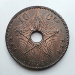 CONGO BELGA ESTADO LIBRE 10 Céntimos 1894 km#4