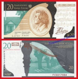 POLONIA 20 Zlotych 2009 Chopin Folder Pick 181 SC