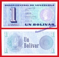 VENEZUELA 1 Bolivar 1989 Pick 68  SC / UNC