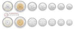 SAN MARTIN Serie completa 1  5 10 25 50 Centimos 1 y 5 Gulden 2025 - SC / UNC