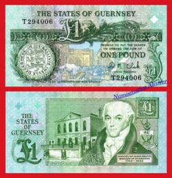 GUERNSEY 1 Libra 1991-2008 Pick 52c  SC