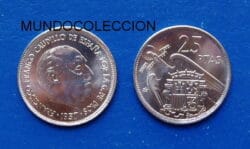 MONEDA DE 25 pesetas 1957 *68 Franco S/C