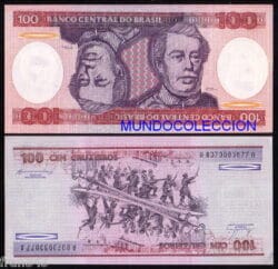 BRASIL BRAZIL 100 cruzeiros 1984 Pick 198 b  SC / UNC