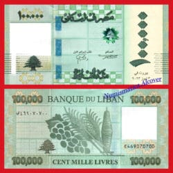 LIBANO LEBANON 100000 Livres libras 2023 Pick NEW SC / UNC