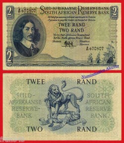 SUDAFRICA SOUTH AFRICA 2 Rand 1961-65 Sign 3  Pick 104 b   EBC  / XF