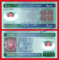MAURITANIA MAURITANIE 1000 Ouguiya 2014 Polymer Pick 19 SC / UNC