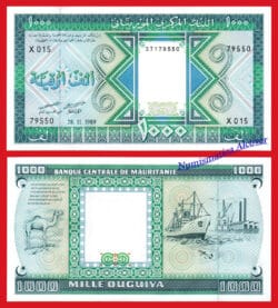MAURITANIA MAURITANIE 1000 Ouguiya 1989 Pick 7A  SC / UNC