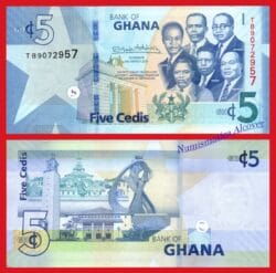 GHANA 5 Cedis 2019 Pick 46a 46 SC / UNC