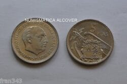 MONEDA de 5 pesetas 1957  *74 Franco SC / SPAIN km#786 UNC