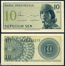 INDONESIA 10 Sen 1964 Pick 92  SC  / UNC