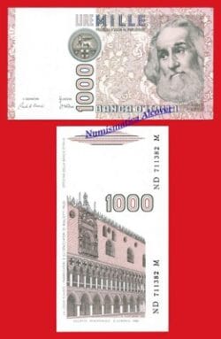 ITALIA 1000 Liras 1982 Marco Polo Pick 109a SC