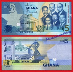 GHANA 5 Cedis 2015 Pick 38f SC / UNC