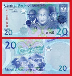 LESOTHO LESOTO 20 Maloti 2019  Pick 22c  SC / UNC