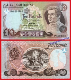 NORTHERN IRELAND ALLIED IRISH BANKS PLC 10 Pounds 1993 Pick 7c SC / UNC