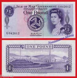 ISLA DE MAN 1 Libra 1972 Pick 29d  SC  /  UNC