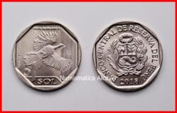 PERU 1 Sol 2018 Pava aliblanca  SC / UNC
