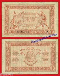 WWI FRANCIA 1 Franco 1919 Uso militar Pick M5 - BC