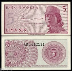 INDONESIA 5 Sen 1964 Pick 91  SC  / UNC