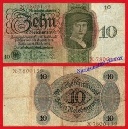 ALEMANIA 10 Reichsmark marcos 1924 Pick 175 BC-