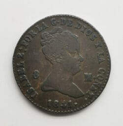 ISABEL II 8 Maravedis 1841 Segovia