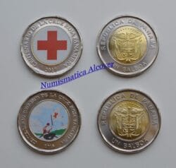 PANAMA 2 x 1 Balboa 2017 Cruz Roja pameña  SC /  UNC