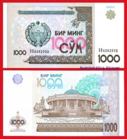 UZBEKISTÁN 1000 Sum 2001 Pick 82  SC