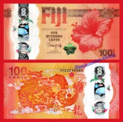 ISLAS FIJI FIDJI 100 Centavos 2023 Conmemorativo Polimero Pick 124 SC /  UNC