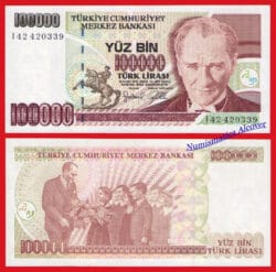 TURQUIA TURKEY 100000 Lira liras turcas L. 1970 Pick 206 SC  / UNC