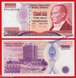 TURQUIA 20000 Liras turcas 1970 1995 Pick 202  SC